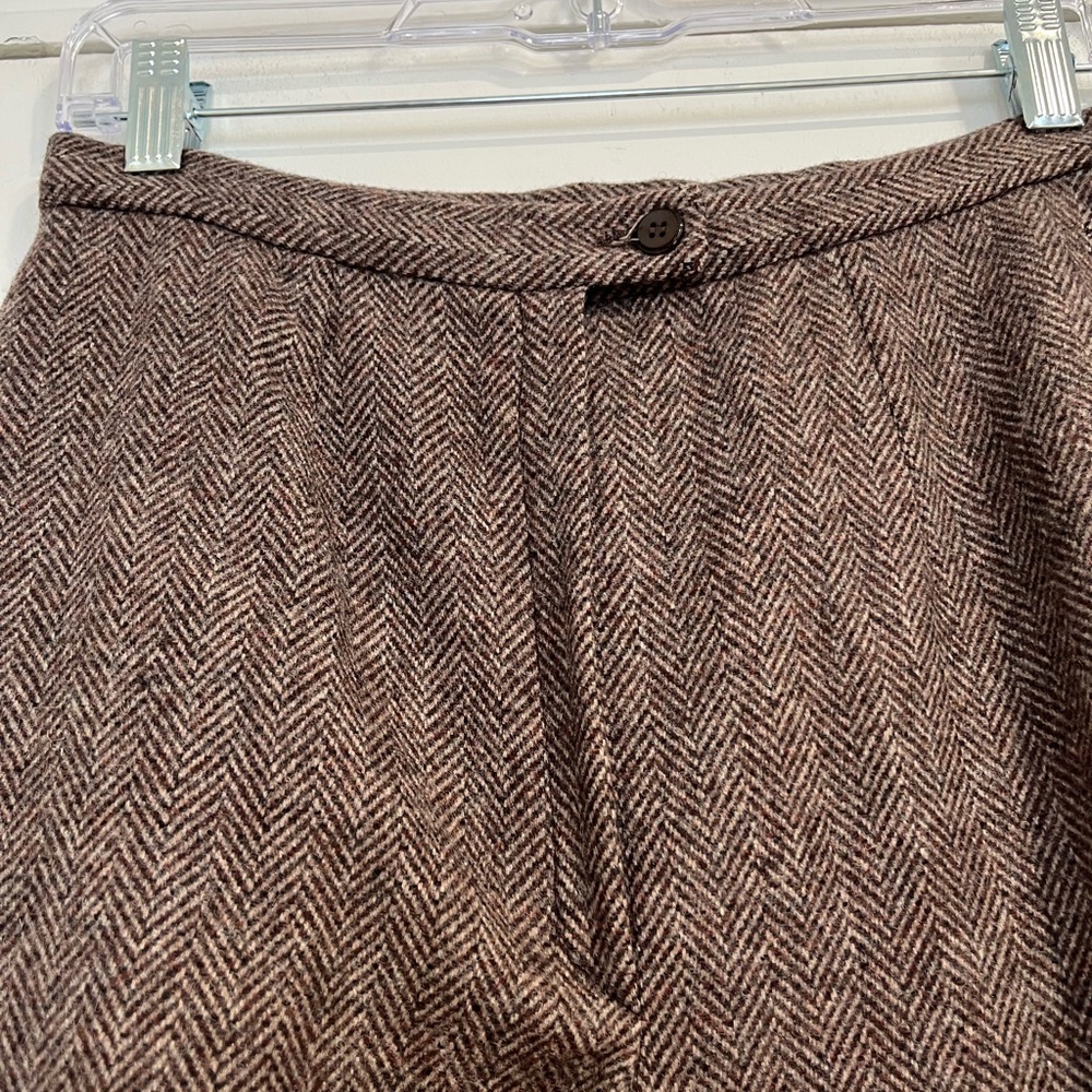 Pendleton Vintage Brown Wool Herringbone High Wai… - image 5